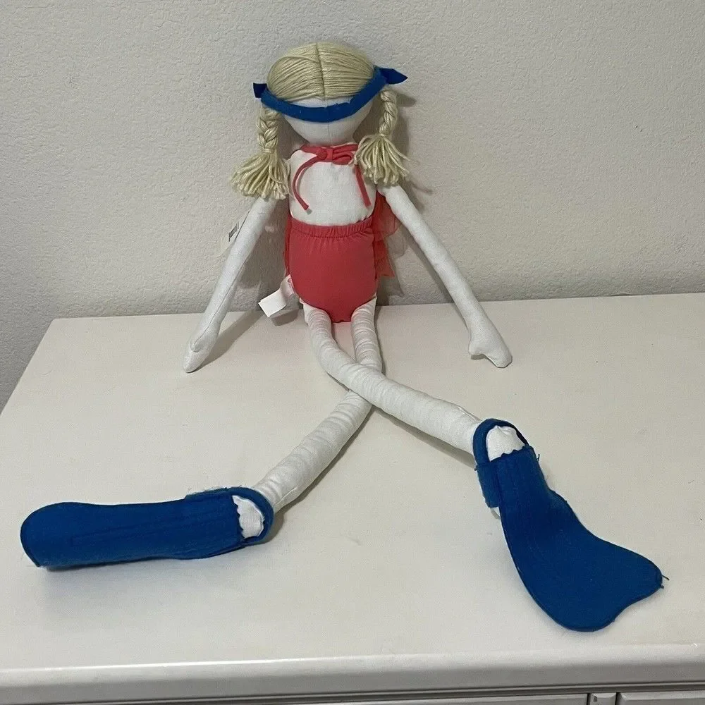 Pottery Barn Kids Designer Doll Manina Under the Sea Diver Snorkel Long Legs NWT